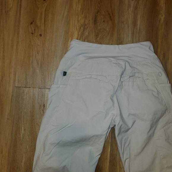 PrAna Kanab Pants Climbing Womens Small Beige Elastic Waist Pockets - Picture 4 of 10